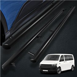 Side bars for Volkswagen VW Multivan 2015-2019 Black Steel