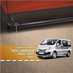 Side bars for Opel Vivaro 2001-2014 Black Steel Powder-coated