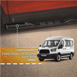 Orurowanie boczne ze stopniami Ford Transit Custom (L1 SWB) 2012-2023