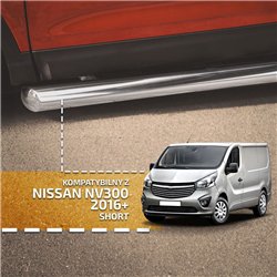 Side bars for Nissan Primastar 2021- BB004 Chrome Steel Polished