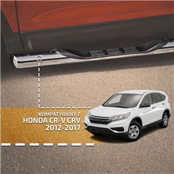 Orurowanie boczne ze stopniami do Honda CR-V 2012-2018 Chrom Stal