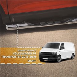 Side bars with steps for Volkswagen VW Transporter 2015-2019