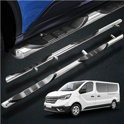 Side bars with steps for Renault Trafic 2014- Chrome Steel