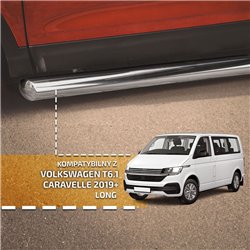 Side bars for Volkswagen VW Caravelle 2019-2023 Chrome Steel