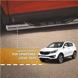 Side bars with steps for KIA Sportage 2010-2015 | Chrome Steel