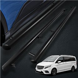 Orurowanie boczne do Mercedes V-Klasa 2014- Czarny Stal