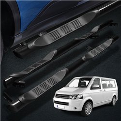 Side bars with steps for Volkswagen VW Caravelle 2003-2015 Steel