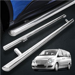 Orurowanie boczne do Mercedes Viano 2003-2014 Chrom Stal