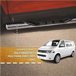 Side bars with steps for Volkswagen VW Multivan 2003-2015 Steel