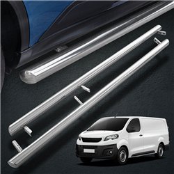Side bars for Peugeot Expert 2016- | BB004 Chrome Steel Polished