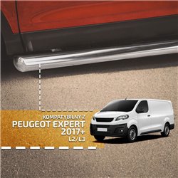 Orurowanie boczne do Peugeot Expert 2016- | Chrom Stal Polerowane