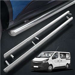 Side bars for Opel Vivaro 2014-2019 BB004 Chrome Steel Polished