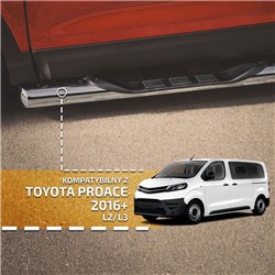 Orurowanie boczne ze stopniami do Toyota Proace 2016- Chrom Stal