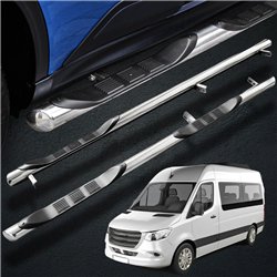 Side bars with steps for Mercedes Sprinter (L2 Standard) 2018-