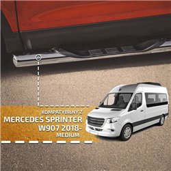 Orurowanie boczne ze stopniami Mercedes Sprinter (L2 Standard) 2018-