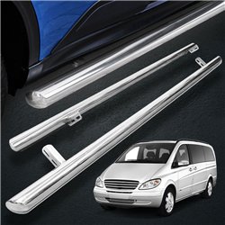 Side bars for Mercedes Vito 2003-2014 BB012 Chrome Steel Polished