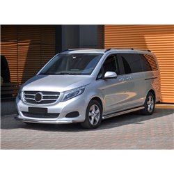 Side bars for Mercedes V-Class  2014- BB004 Chrome Steel Polished