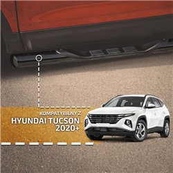 Orurowanie boczne ze stopniami do Hyundai Tucson 2020- | Stal
