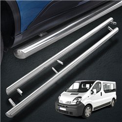 Side bars for Nissan Primastar 2002-2015 Chrome Steel Polished