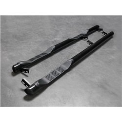 Side bars with steps for Renault Trafic 2001-2014 Black Steel