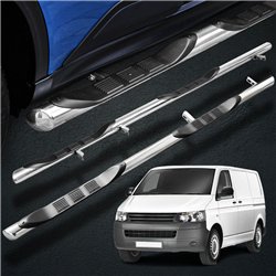 Side bars with steps for Volkswagen VW Transporter 2003-2015
