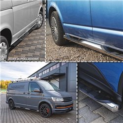 Orurowanie boczne ze stopniami do Mercedes Vito 2014- Czarny Stal