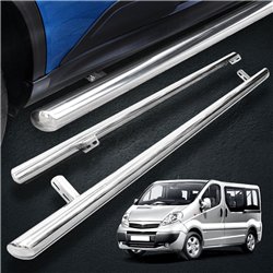 Side bars for Opel Vivaro 2001-2014 BB012 Chrome Steel Polished
