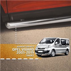 Side bars for Opel Vivaro 2001-2014 BB012 Chrome Steel Polished