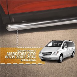 Orurowanie boczne do Mercedes Vito 2003-2014 Chrom Stal
