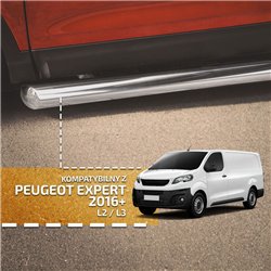Orurowanie boczne do Peugeot Expert 2016- | Chrom Stal Polerowane
