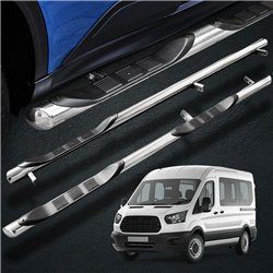 Side bars with steps for Ford Transit Custom (L2 LWB) 2012-2023