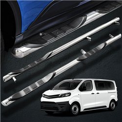 Orurowanie boczne ze stopniami do Toyota Proace 2016- Chrom Stal