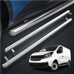 Side bars for Fiat Talento (L2 LWB) 2016-2021 Chrome Steel
