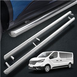 Orurowanie boczne do Renault Trafic 2014- Chrom Stal Polerowane