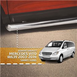 Orurowanie boczne do Mercedes Vito 2003-2014 Chrom Stal