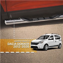 Orurowanie boczne ze stopniami do Dacia Dokker 2012-2020 Stal