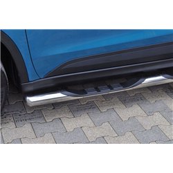 Side bars with steps for Dacia Dokker 2012-2020 Chrome Steel