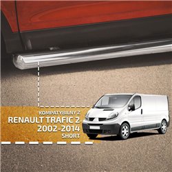 Side bars for Renault Trafic 2001-2014 Chrome Steel Polished
