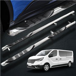 Orurowanie boczne ze stopniami do Renault Trafic 2014- Chrom Stal