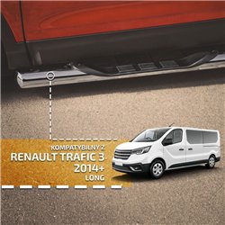 Orurowanie boczne ze stopniami do Renault Trafic 2014- Chrom Stal