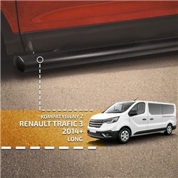 Side bars for Renault Trafic 2014- Black Steel Powder-coated
