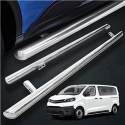 Side bars for Toyota Proace II  2016- BB012 Chrome Steel Polished
