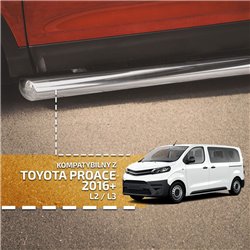 Orurowanie boczne do Toyota Proace 2016- Chrom Stal Polerowane