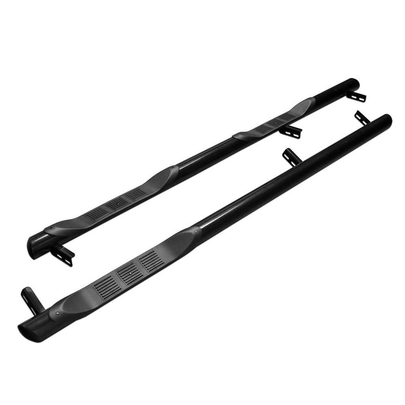Side bars with steps for Mercedes Viano 2003-2014 Black Steel