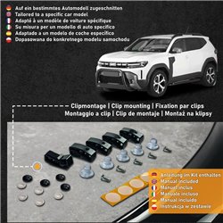 Bonnet guard for Dacia Duster III 2024- | Black ABS plastic Shiny