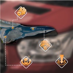 Osłona maski do Dacia Duster 2024- | Czarny Tworzywo sztuczne ABS