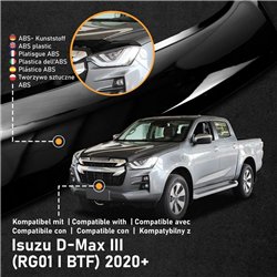 Osłona maski do Isuzu D-max 2020- Czarny Tworzywo sztuczne ABS
