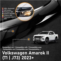 Bonnet guard for Volkswagen VW Amarok 2023- Black ABS plastic