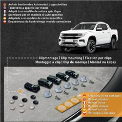 Bonnet guard for Volkswagen VW Amarok 2023- Black ABS plastic