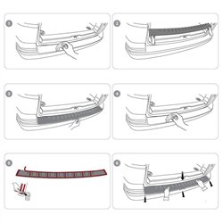 Listwa tylnego zderzaka Volkswagen VW Caravelle (T7) 2025- | Stal